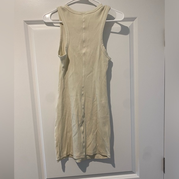 SKIMS Cream Bodycon Midi Dress Sleeveless Crew Neck - Picture 3 of 3
